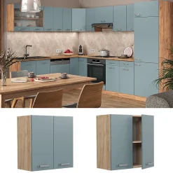 Vicco Elément haut de cuisine Bleu-gris 60cm