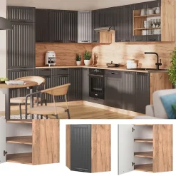 Vicco Elément haut de cuisine Gris foncé 57cm