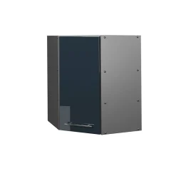 Vicco Elément haut de cuisine Bleu foncé brillant 57cm