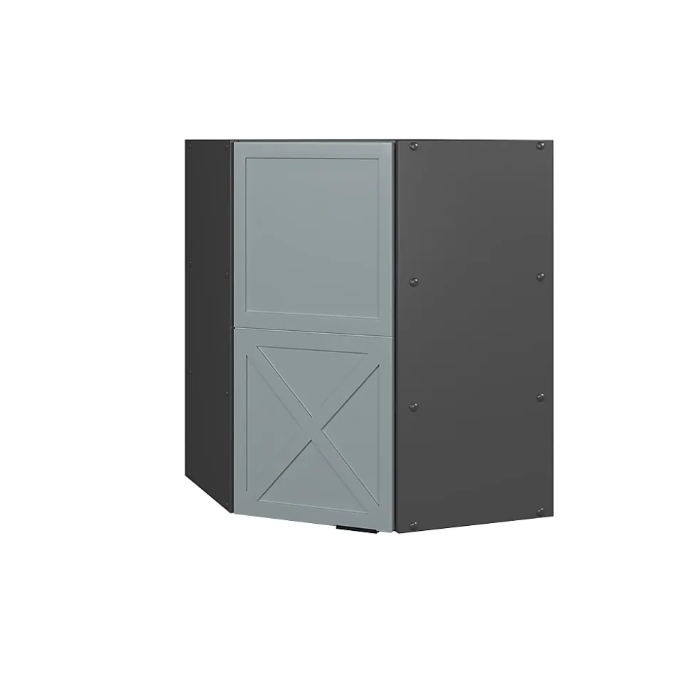 Vicco Elément haut de cuisine Bleu clair-gris 57cm