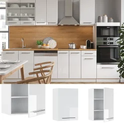 Vicco Elément haut de cuisine Blanc Haute brillance 50cm