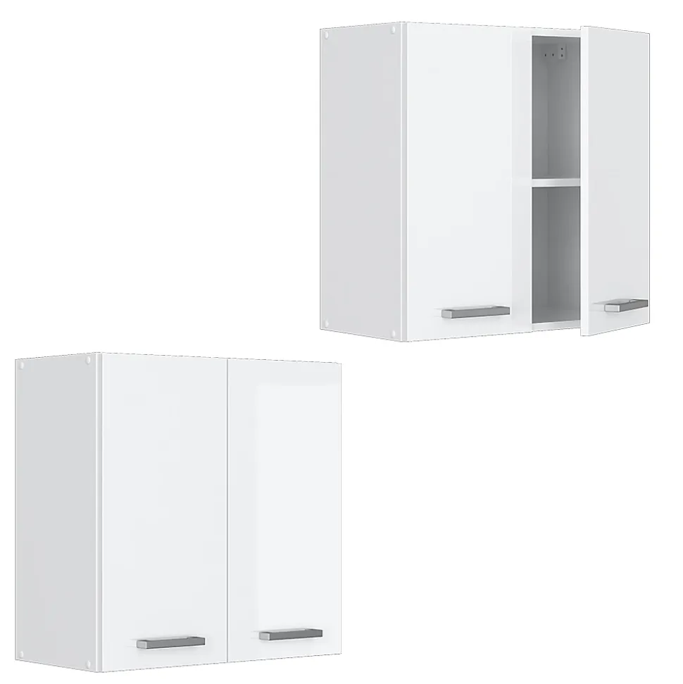 Vicco Elément haut de cuisine Blanc Haute brillance 60cm