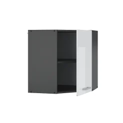 Vicco Elément haut de cuisine Blanc Haute brillance 57cm