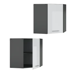 Vicco Elément haut de cuisine Blanc Haute brillance 57cm