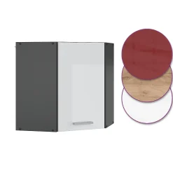 Vicco Elément haut de cuisine Blanc Haute brillance 57cm