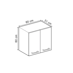 Vicco Elément haut de cuisine Chêne Artisan 60cm