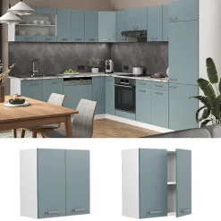 Vicco Elément haut de cuisine Bleu-gris 60cm