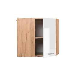 Vicco Elément haut de cuisine Blanc Haute brillance 57cm