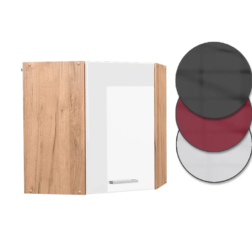 Vicco Elément haut de cuisine Blanc Haute brillance 57cm