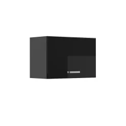 Vicco Elément haut de cuisine Noir Haute brillance 60cm Plat