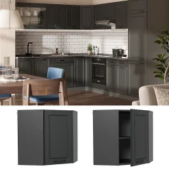 Vicco Elément haut de cuisine Anthracite campagne 57cm