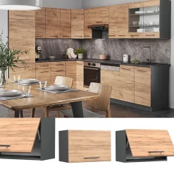 Vicco Elément haut de cuisine Chêne de force doré 60cm Plat