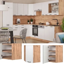 Vicco Elément haut de cuisine Blanc campagne 57cm