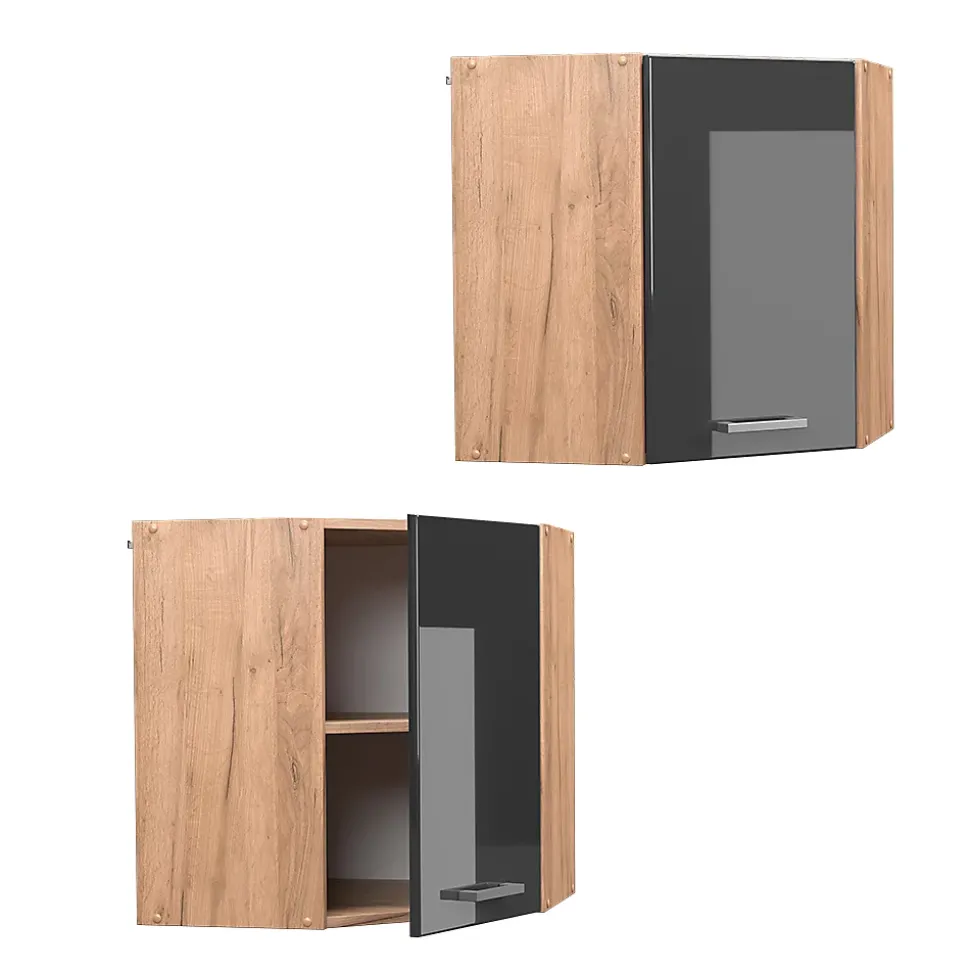 Vicco Elément haut de cuisine Anthracite Haute brillance 57cm