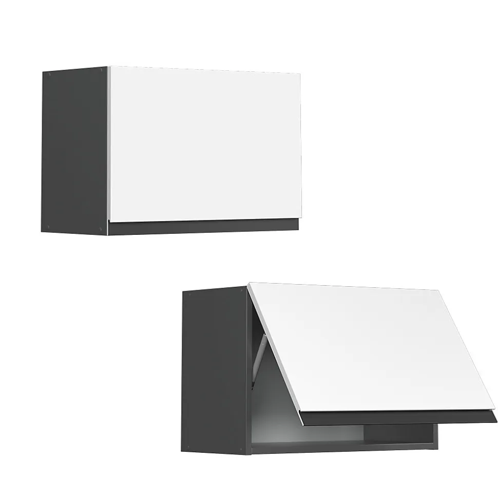 Vicco Elément haut de cuisine Blanc 60cm J-Shape, plat