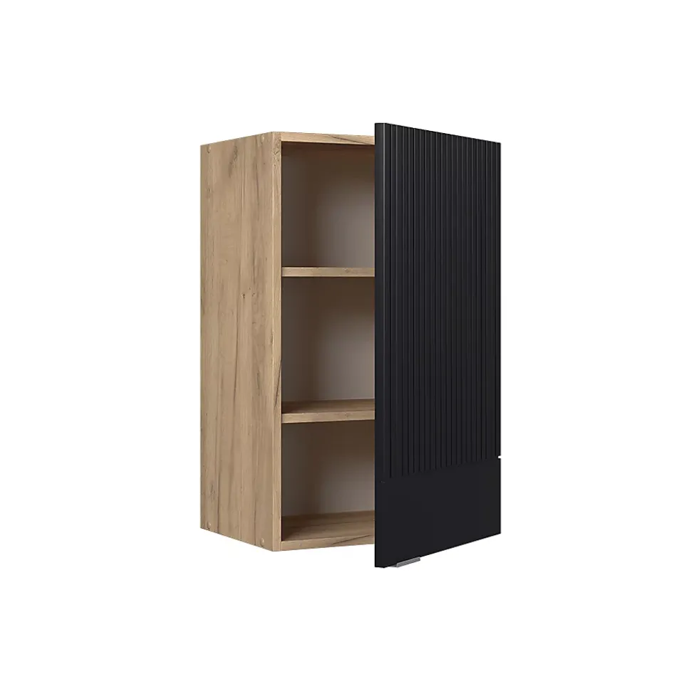 Vicco Elément haut de cuisine Noir rayé 45cm