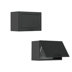 Vicco Elément haut de cuisine Anthracite campagne 60cm Plat