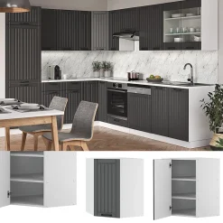 Vicco Elément haut de cuisine Anthracite campagne 57cm