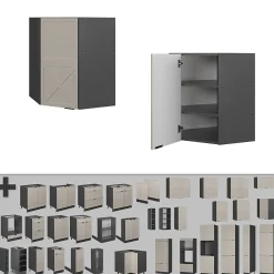 Vicco Elément haut de cuisine GrisBeige 57cm