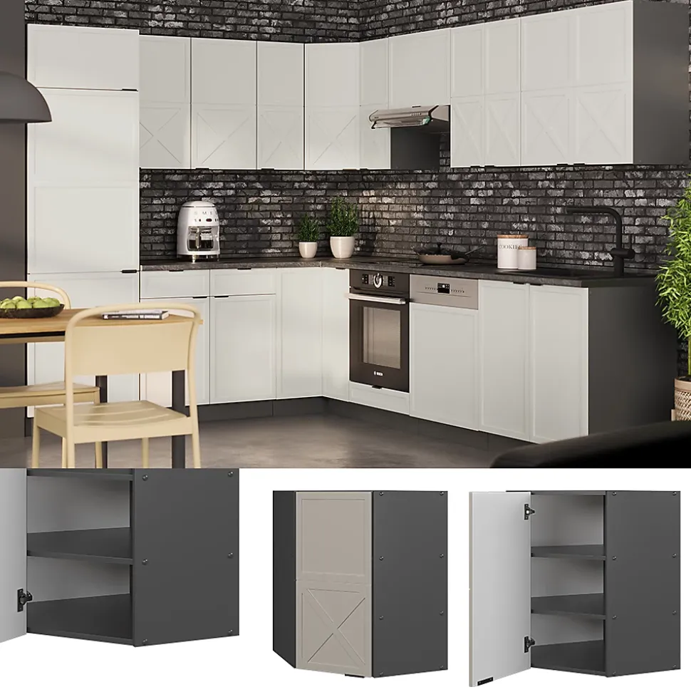 Vicco Elément haut de cuisine GrisBeige 57cm