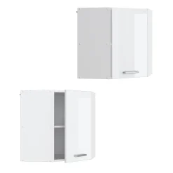 Vicco Elément haut de cuisine Blanc Haute brillance 57cm