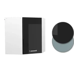 Vicco Elément haut de cuisine Noir Haute brillance 57cm