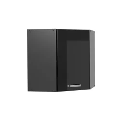 Vicco Elément haut de cuisine Noir Haute brillance 57cm