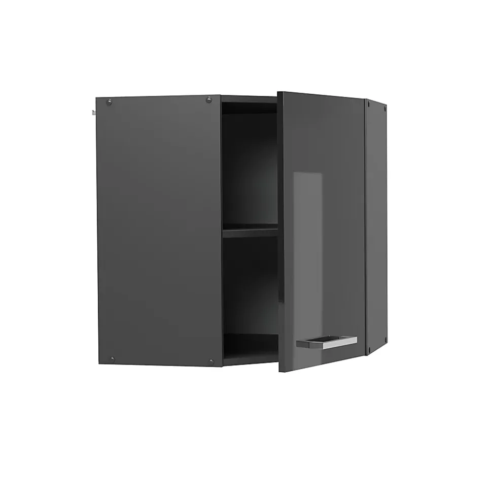 Vicco Elément haut de cuisine Anthracite Haute brillance 57cm