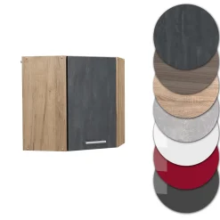 Vicco Elément haut de cuisine Béton noir 57cm