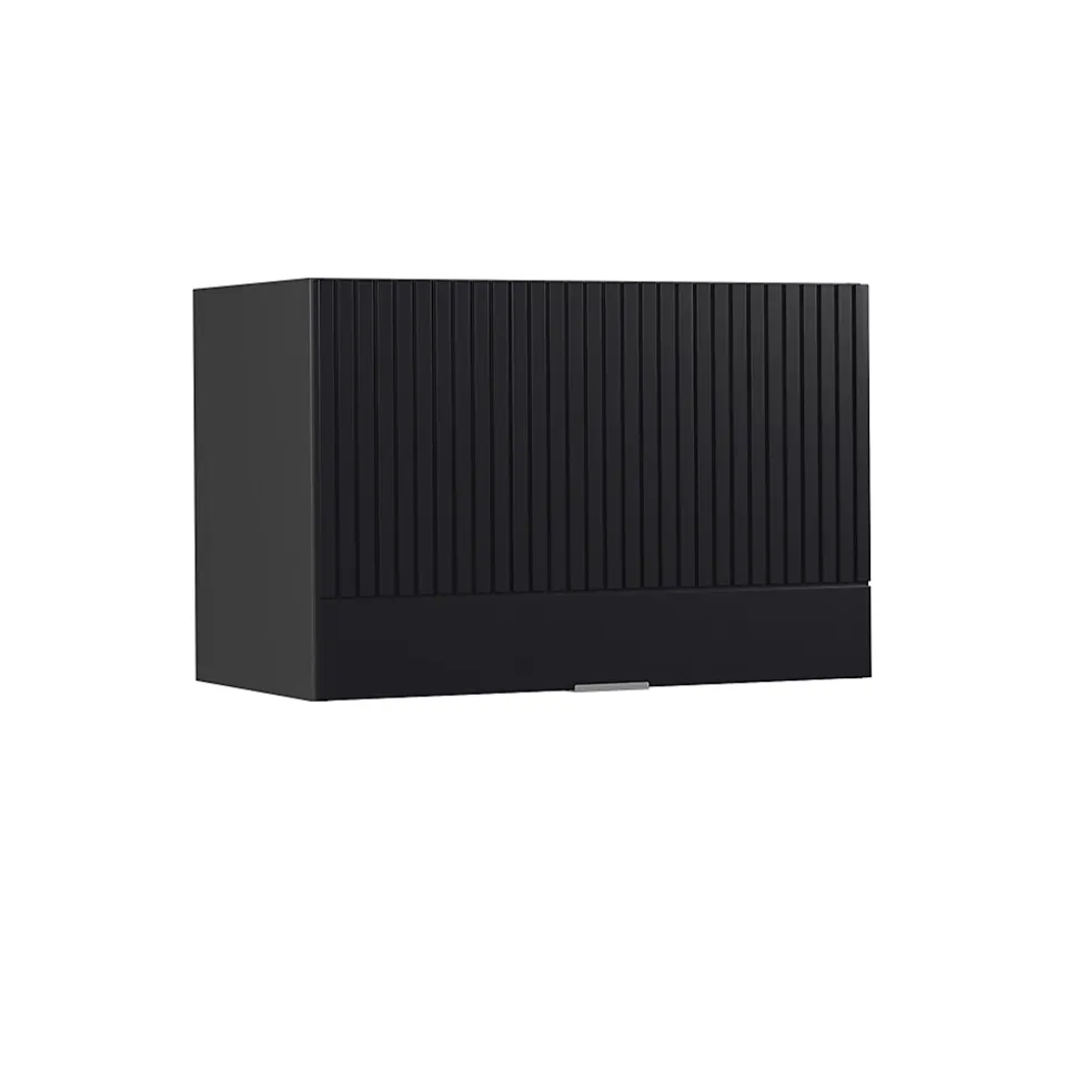 Vicco Elément haut de cuisine Noir rayé 60cm Plat