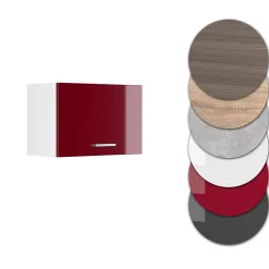 Vicco Elément haut de cuisine Rouge brillant 60cm Plat
