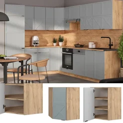 Vicco Elément haut de cuisine Bleu clair-gris 57cm