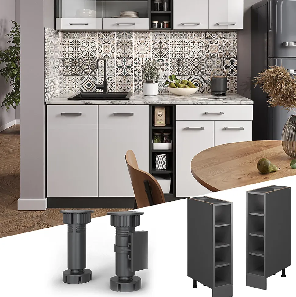 Vicco Etagère de cuisine Anthracite 20cm sans PT