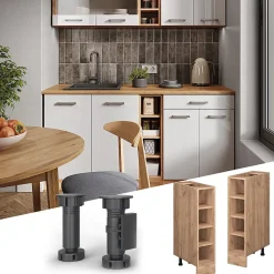 Vicco Etagère de cuisine Chêne de force doré 20cm sans PT