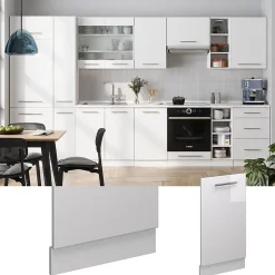 Vicco Façade de lave-vaisselle Blanc Haute brillance 45cm sans PT