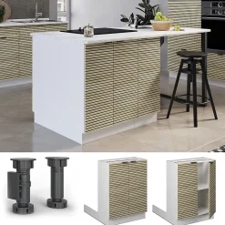 Vicco Ilot de cuisine Panneau en chêne 60cm sans plan de travail