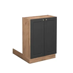 Vicco Îlot de cuisine Anthracite-or 60cm sans PT