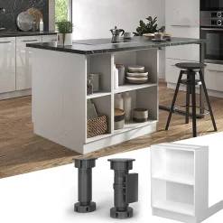 Vicco Îlot de cuisine Blanc 60cm sans PT