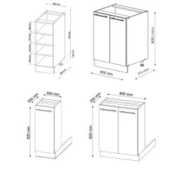 Vicco Îlot de cuisine Chêne doré/anthracite 90cm sans PT