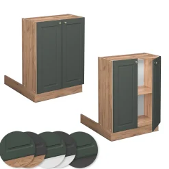 Vicco Îlot de cuisine Vert Or Campagne 60cm sans PT