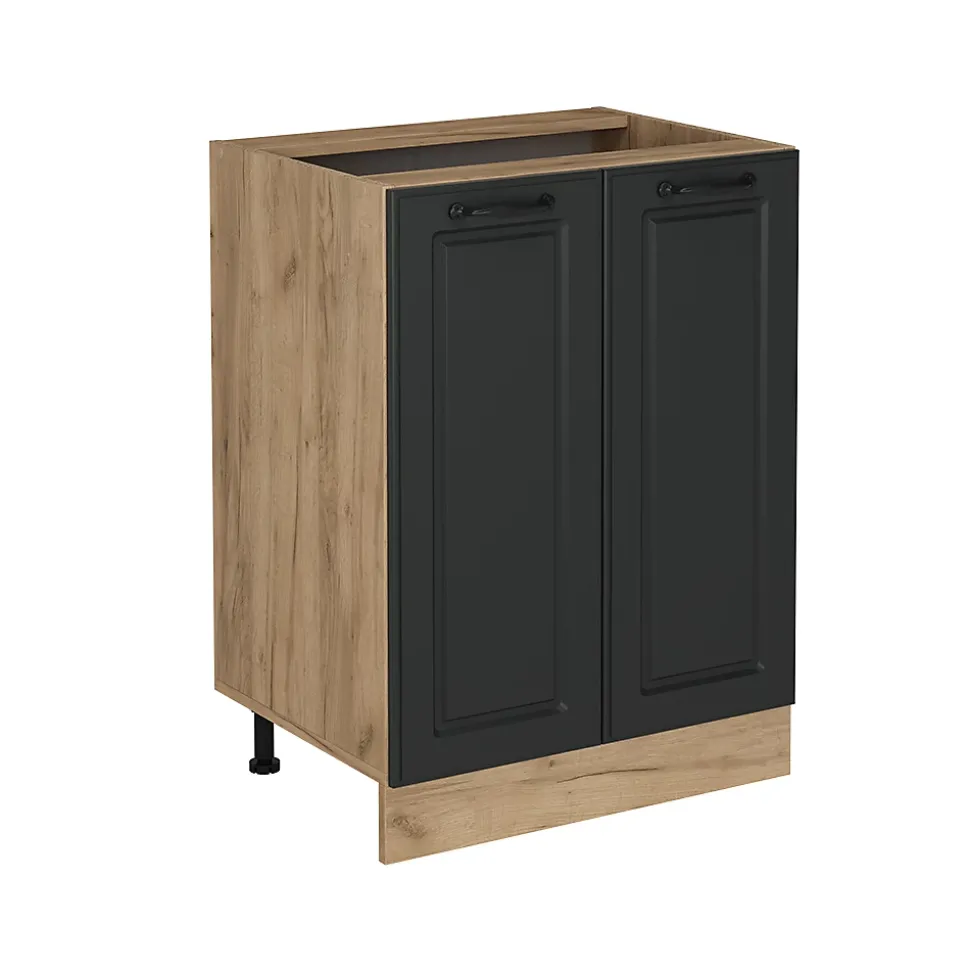 Vicco Meuble bas de cuisine Anthracite campagne 60cm sans PT