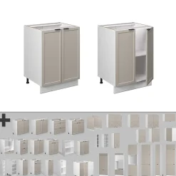 Vicco Meuble bas de cuisine GrisBeige 60cm , PT Anthracite