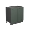 Vicco Meuble bas de cuisine Vert Or Campagne 80cm avec étagère, sans PT