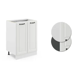 Vicco Meuble bas de cuisine Blanc campagne 60cm sans PT
