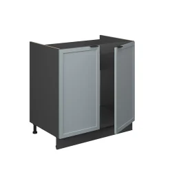 Vicco Meuble bas sous-évier Bleu clair-gris 80cm , PT Chêne