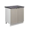 Vicco Meuble bas sous-évier GrisBeige 80cm , PT Anthracite