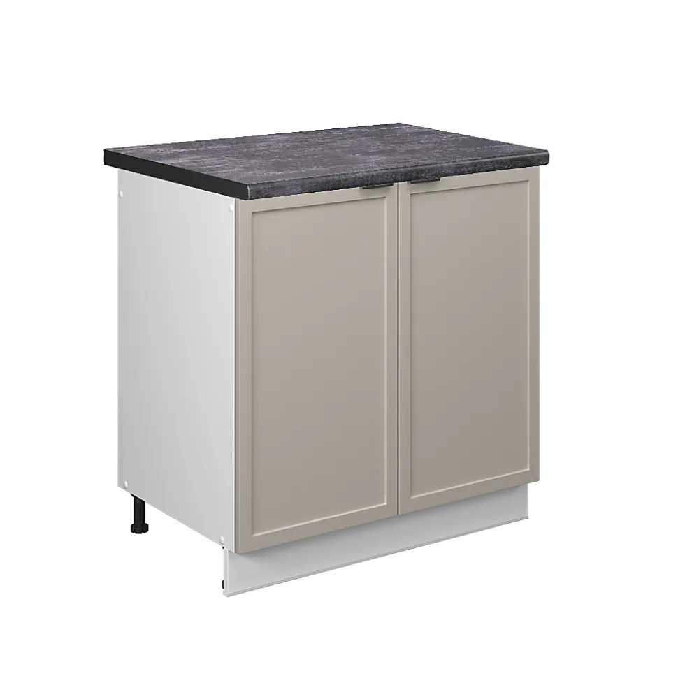 Vicco Meuble bas sous-évier GrisBeige 80cm , PT Anthracite