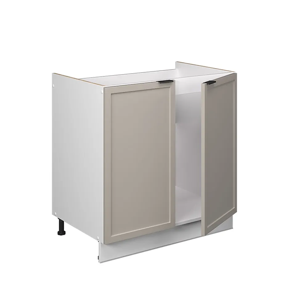 Vicco Meuble bas sous-évier GrisBeige 80cm sans PT