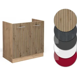 Vicco Meuble bas sous-évier Chêne Artisan 80cm sans PT