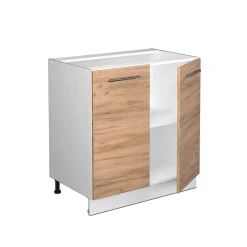 Vicco Meuble bas sous-évier Chêne de force doré 80cm avec étagère, PT Chêne